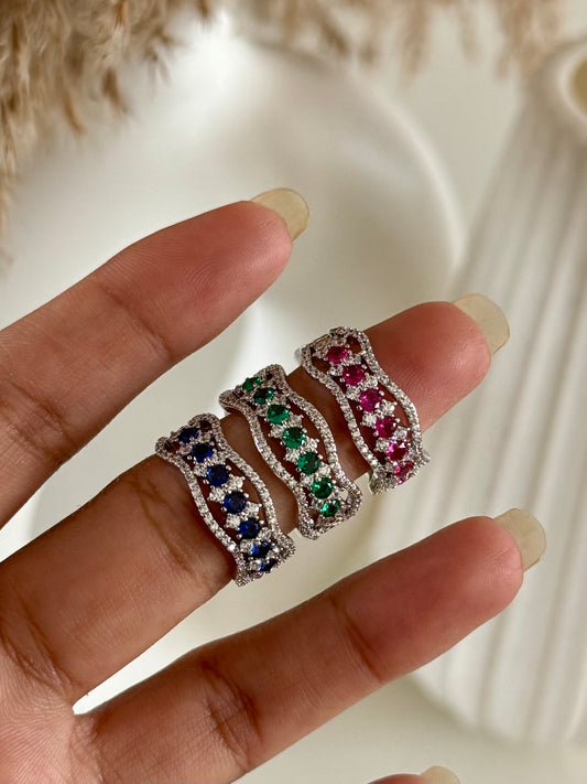 Emerald Adjustable Radiance Ring