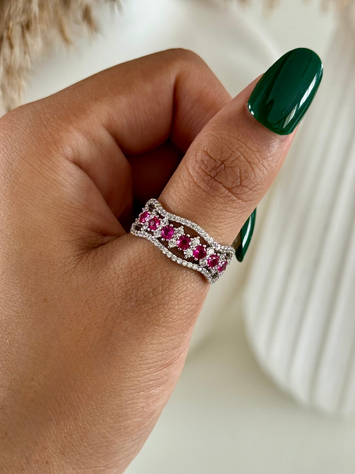 Emerald Adjustable Radiance Ring