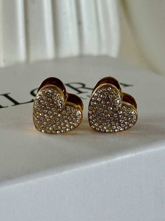 Heart Studded Studs