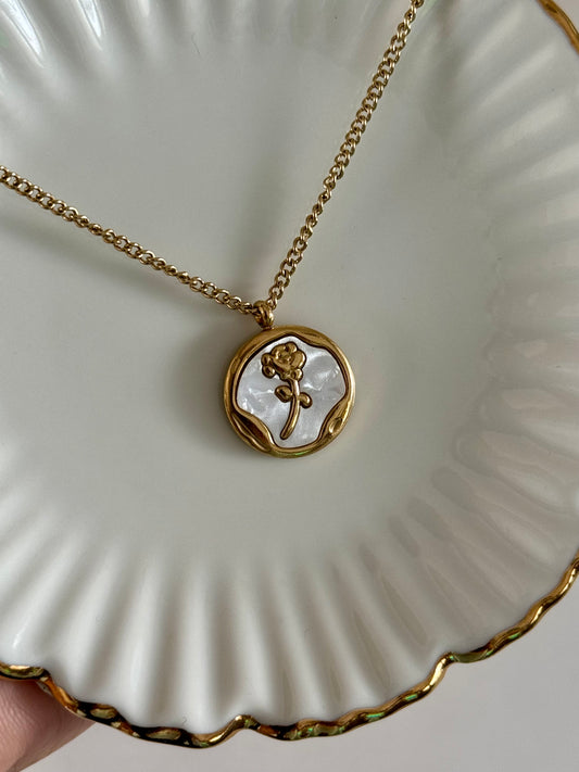 Rose & Moon Neckpiece