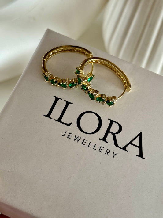 Emerald Green Hoops