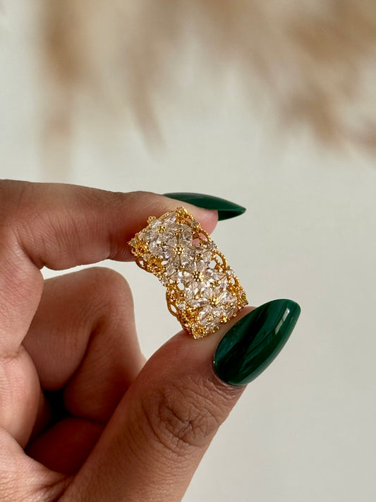 Crystelle Adjustable Ring