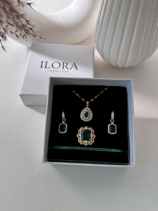 Green Emerald Jewellery Set