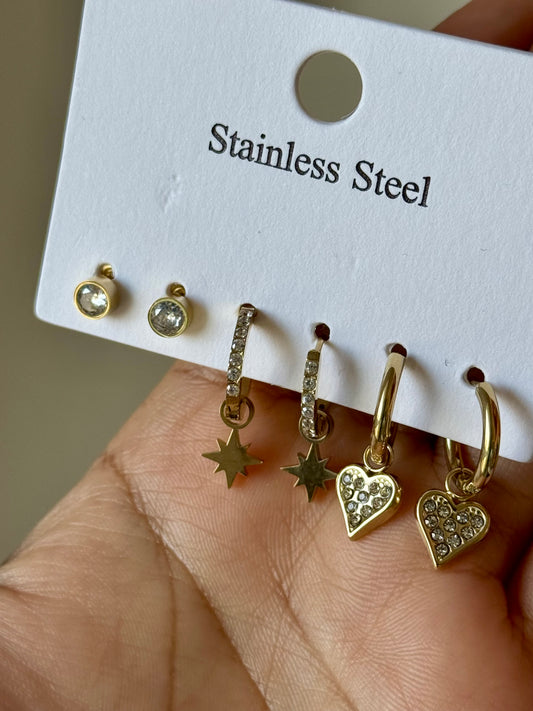 Selune Earrings(Set Of 3)