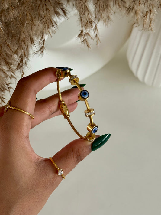 Evil Eye Magnetic Thin Wrist Kada