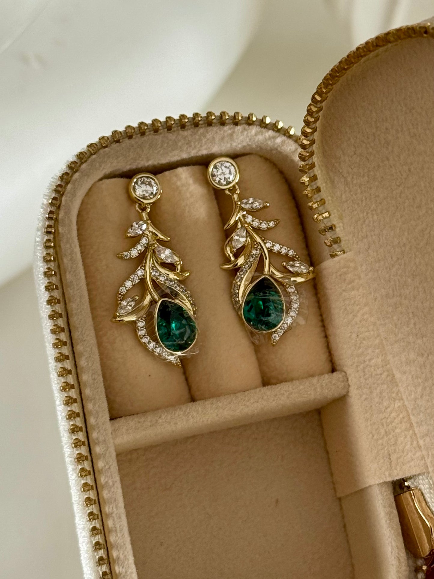 Green Georgina Earrings