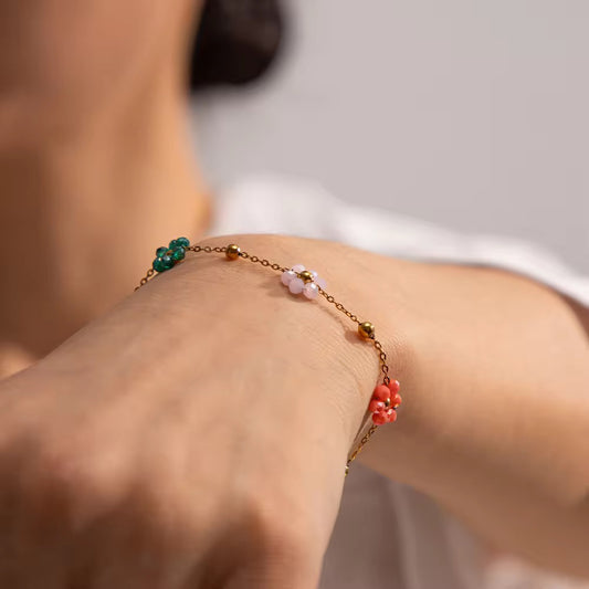 Multicoloured Flower Bracelet