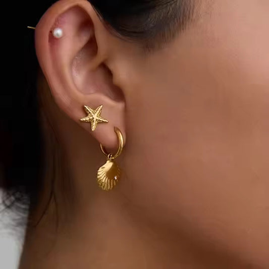 StarShell Earrings(Set Of 3)