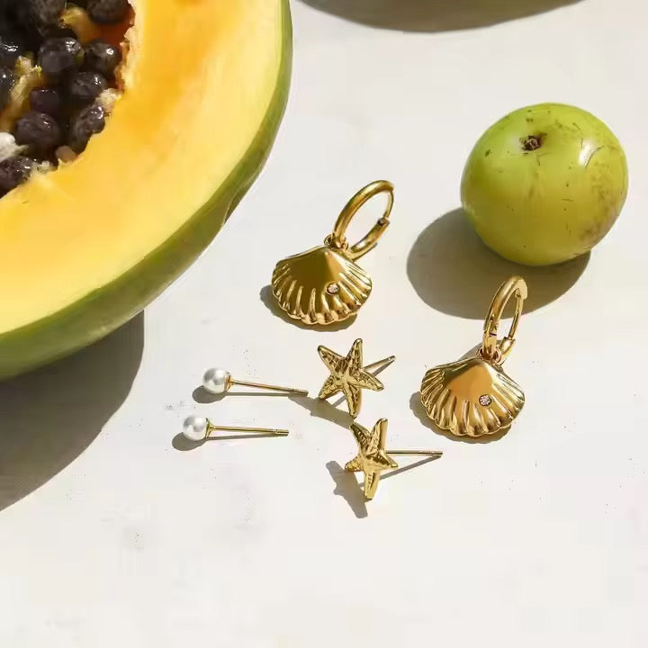 StarShell Earrings(Set Of 3)