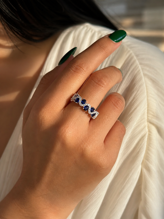 Midnight Adjustable Spark Ring
