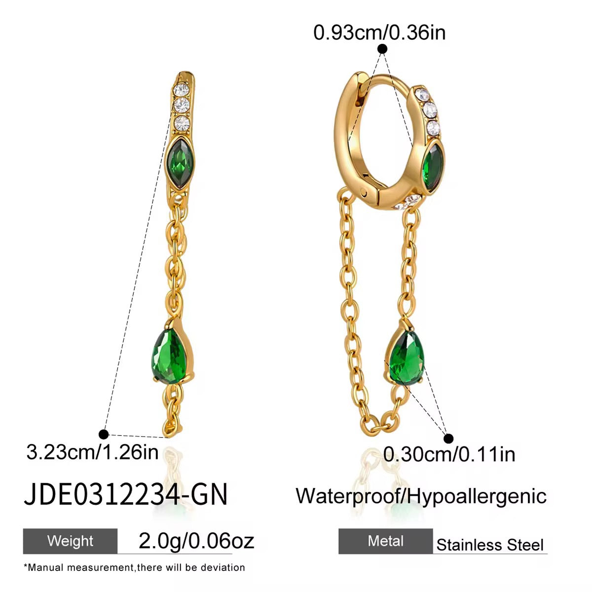 Emerald Whisper Earrings