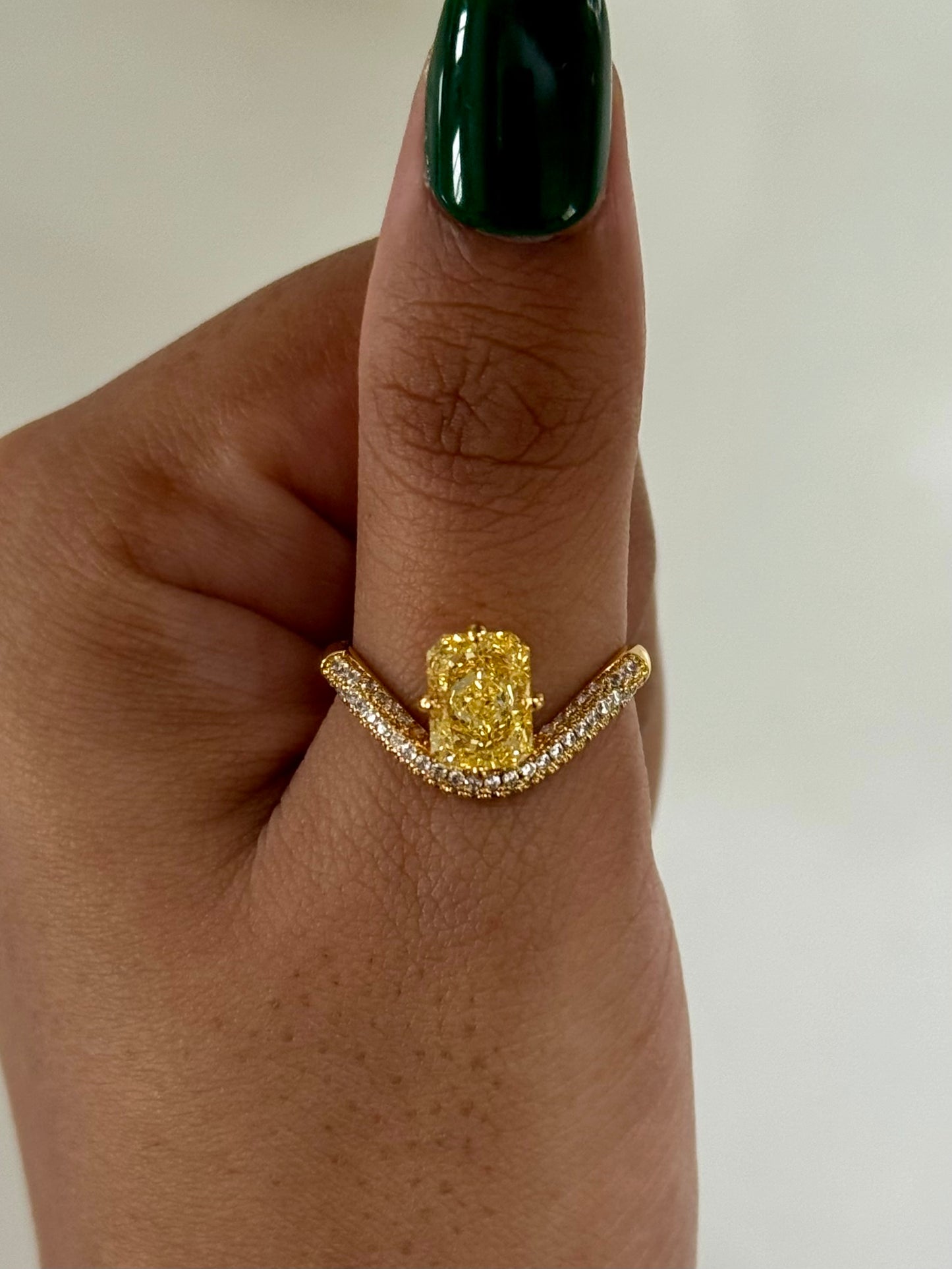 Yellow Stone Adjustable Ring