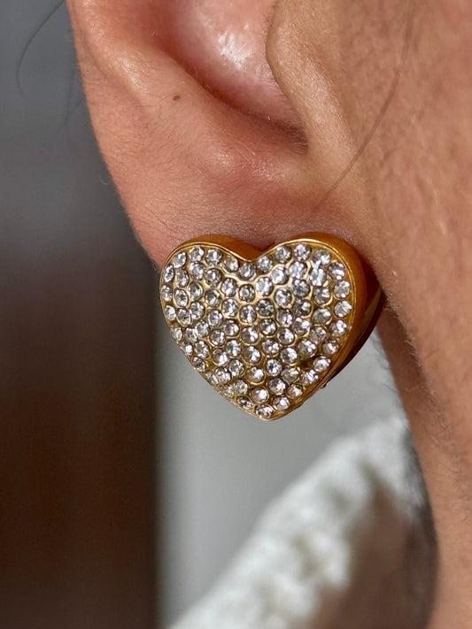 Heart Studded Studs