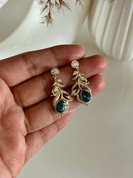 Green Georgina Earrings