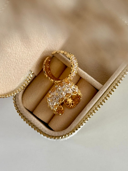 Crystelle Adjustable Ring