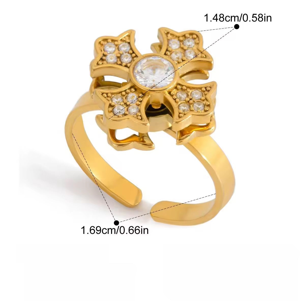 Flower Adjustable Ring