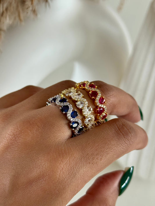 Midnight Adjustable Spark Ring