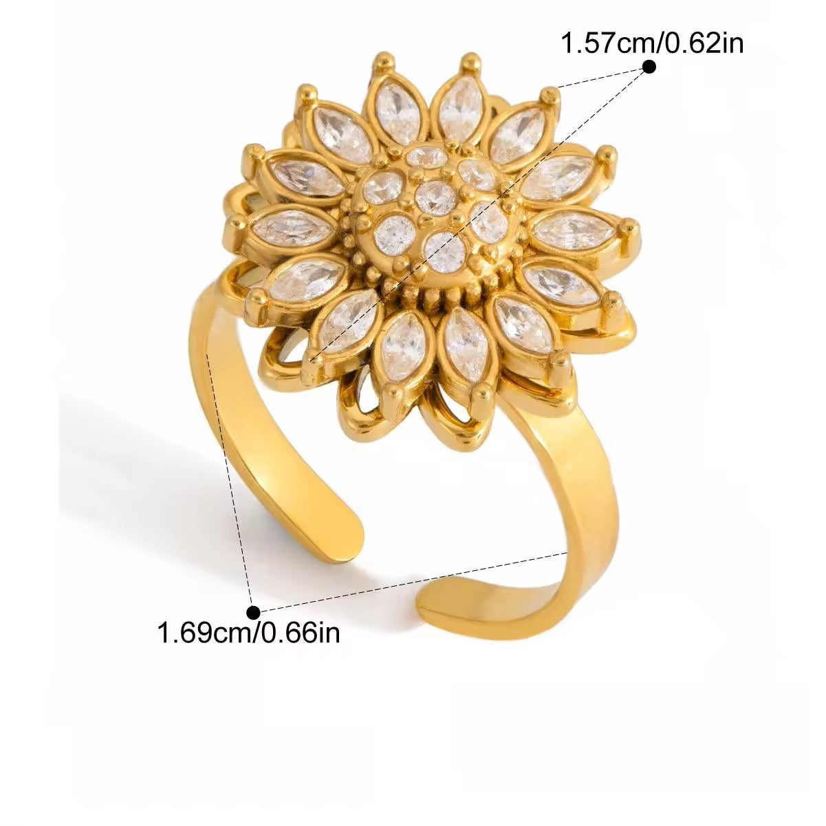 Flower Adjustable Ring