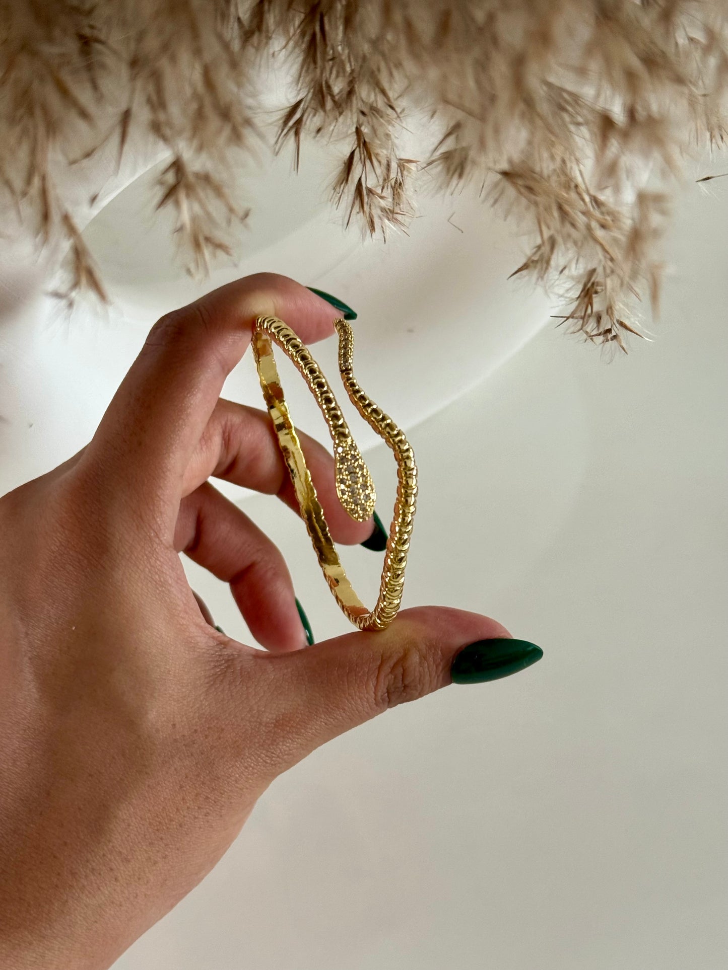 Emily Adjustable Sparkling Snake Kada