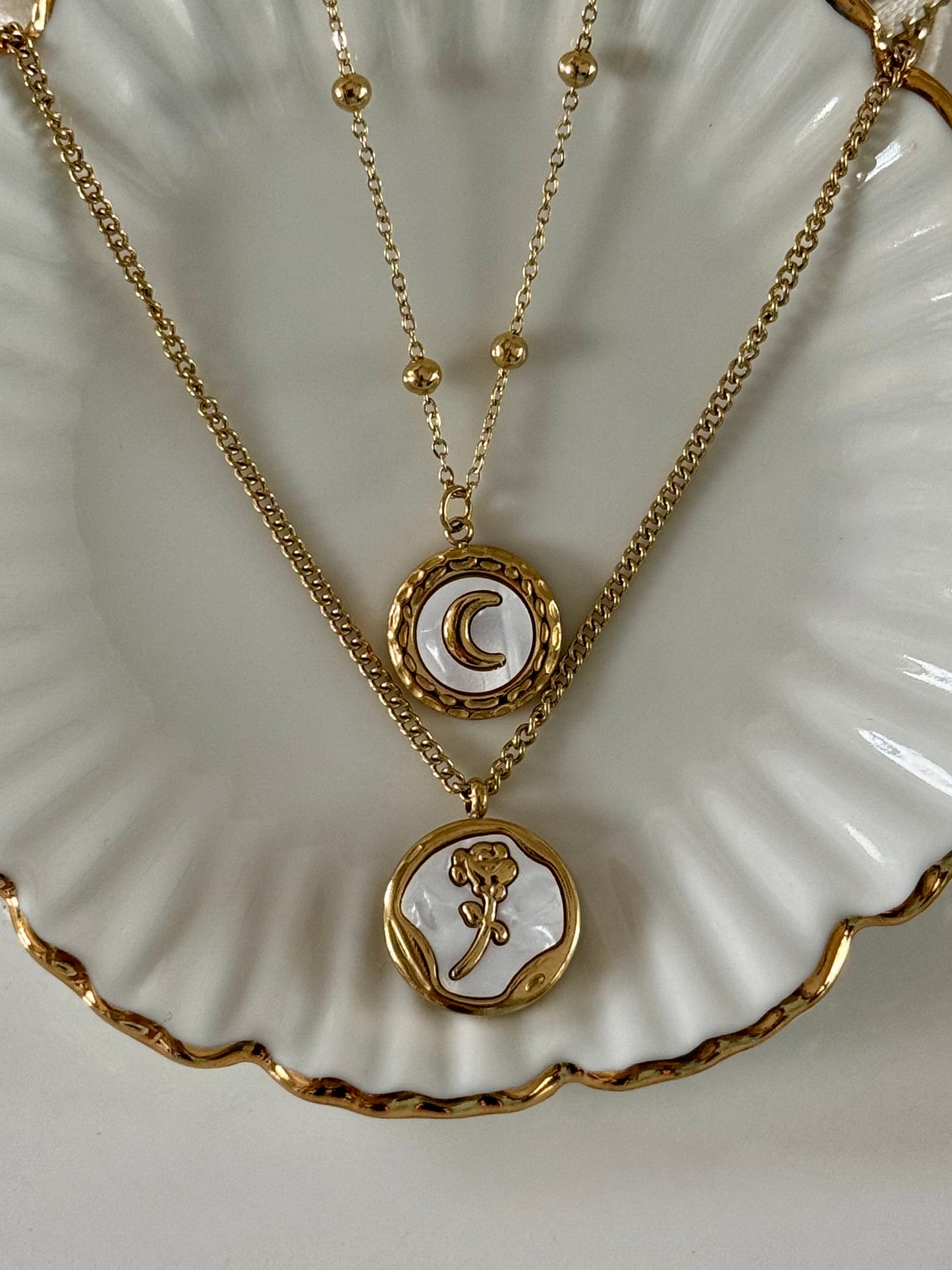 Rose & Moon Neckpiece
