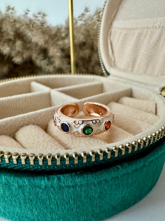 Multi-Stone Adjustable Ring