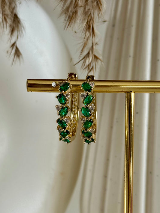 Emerald Green Hoops