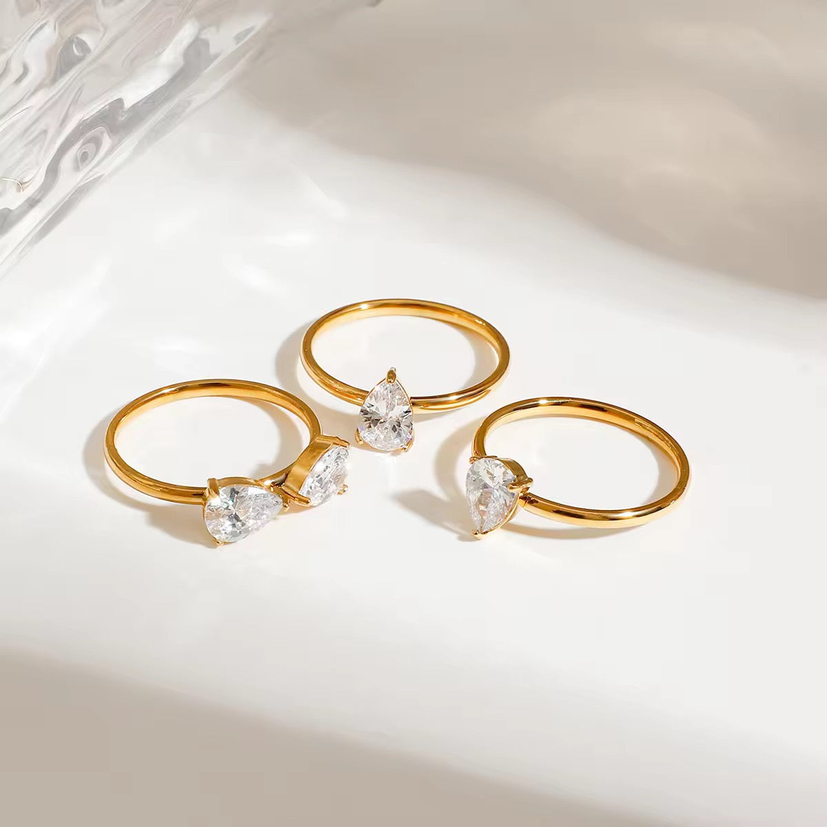 Flower Pair Ring(3 pcs set)
