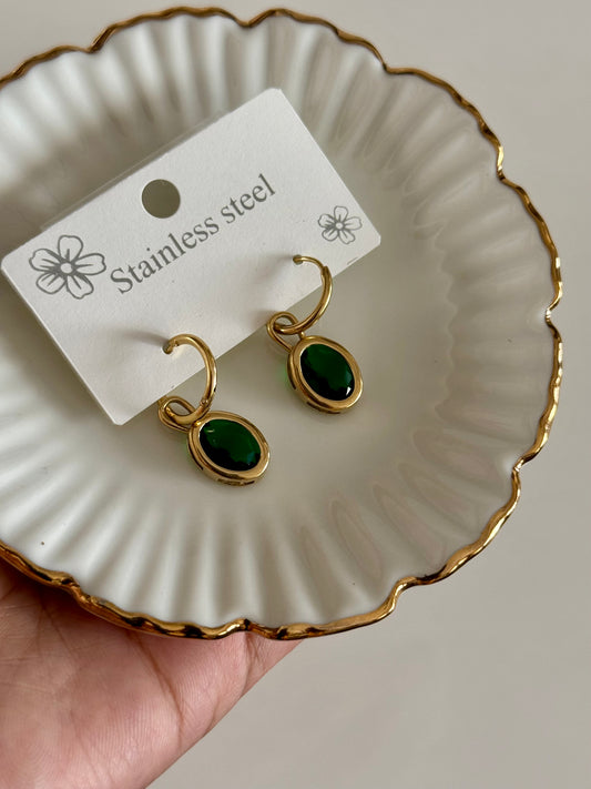 Selene Green Earrings