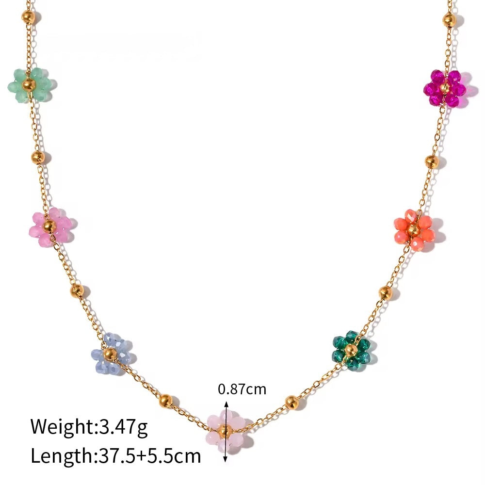 Multicoloured Flower Neckpiece