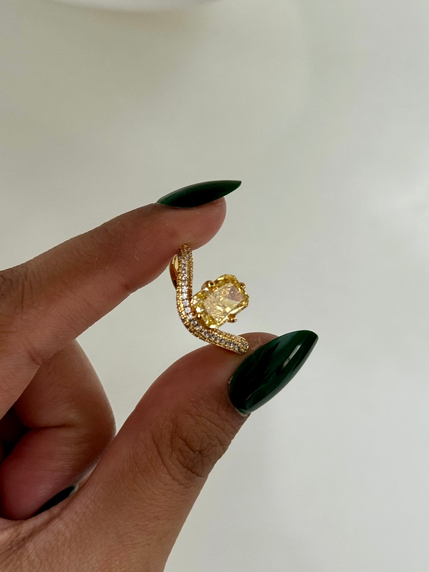 Yellow Stone Adjustable Ring
