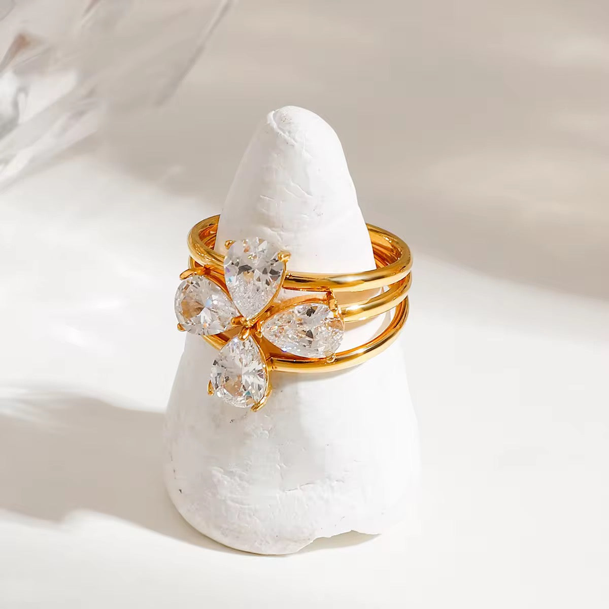 Flower Pair Ring(3 pcs set)