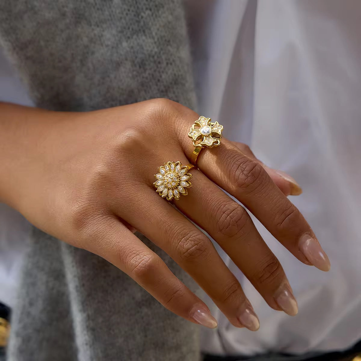 Flower Adjustable Ring