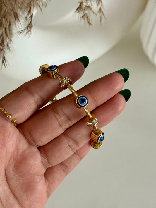 Evil Eye Magnetic Thin Wrist Kada