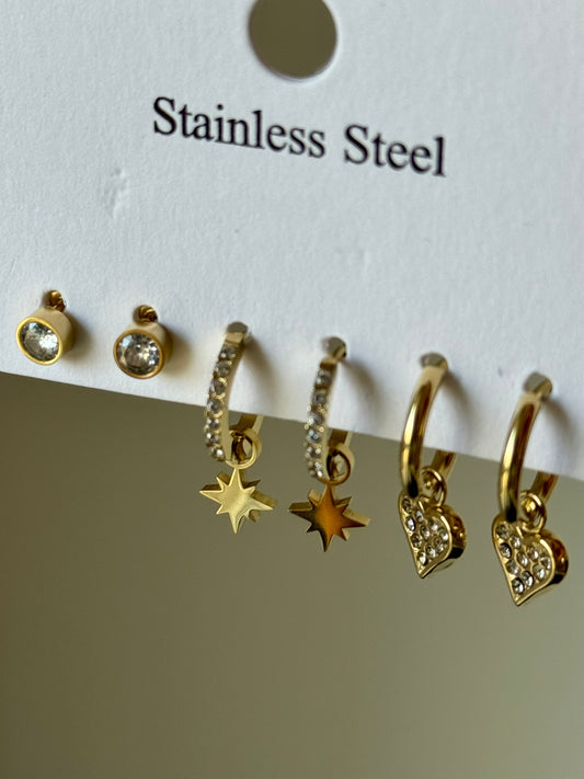 Selune Earrings(Set Of 3)