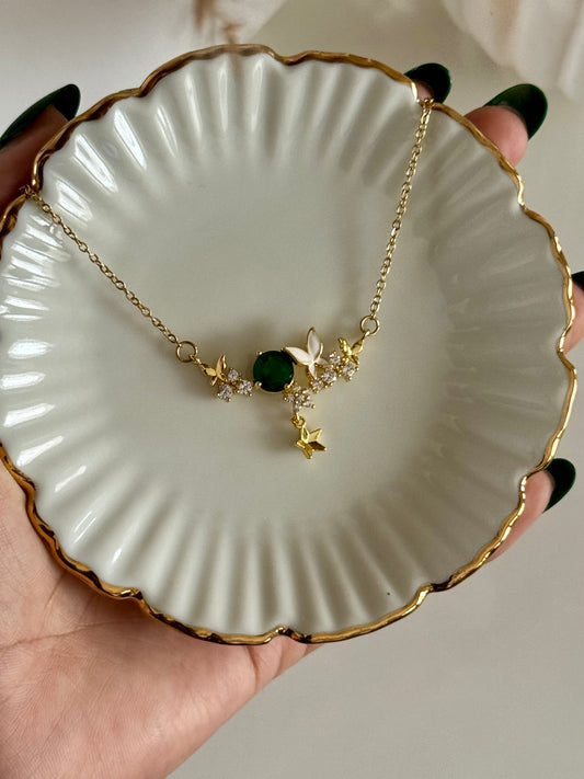 Emerald Butterfly Neckpiece