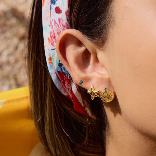 AquaGlow Earrings(Set Of 3)