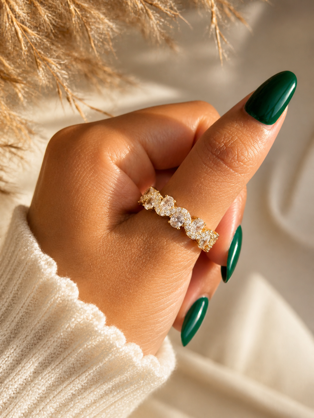 Midnight Adjustable Spark Ring