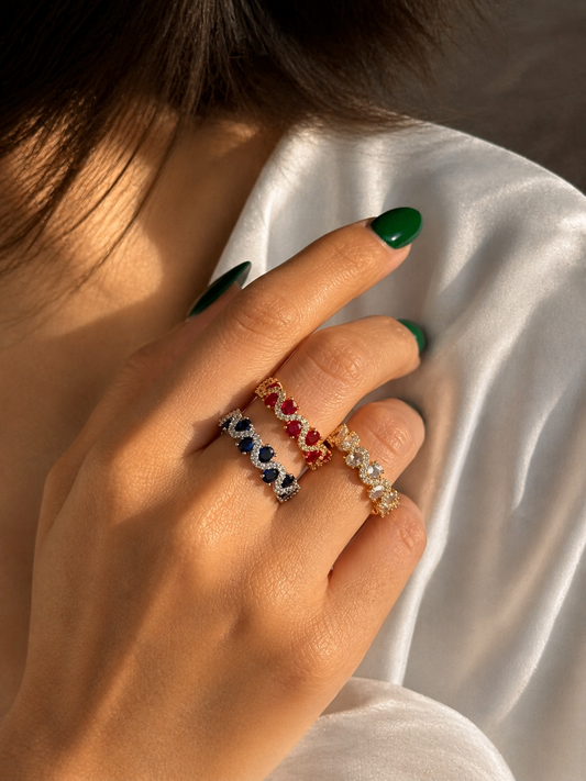 Midnight Adjustable Spark Ring