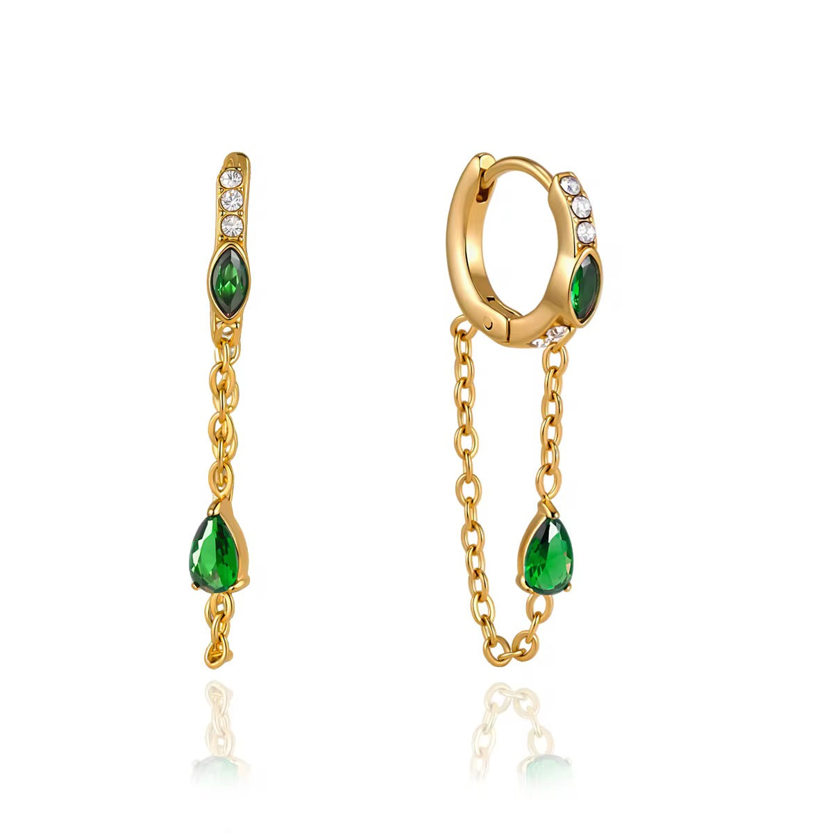 Emerald Whisper Earrings