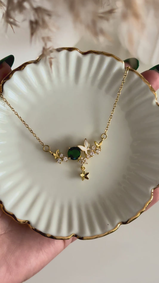 Emerald Butterfly Neckpiece